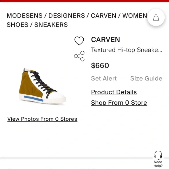 Carven TEXTURED HI-TOP SNEAKERS - Picture 3 of 13